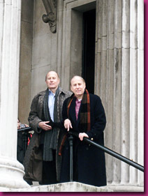 John and Richard in front of the National Gallery, London