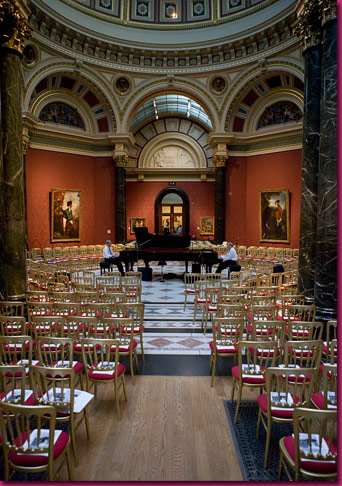 Richard and John Contiguglia rehearsing in the Barry Room, 2008