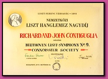 Grand Prix from the Liszt Society of Budapest  